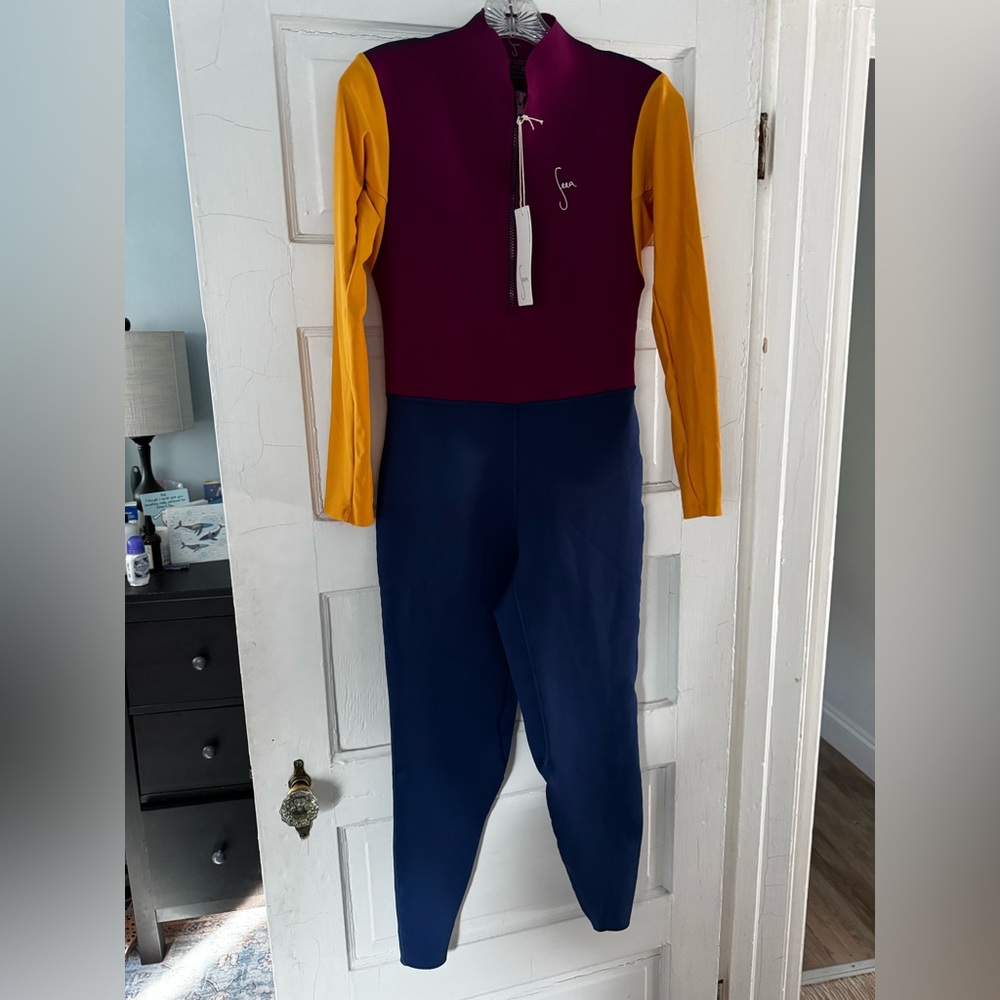 Seea Vibrant Yellow and Purple Jumpsuit